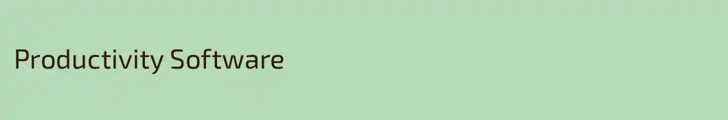 Productivity Software